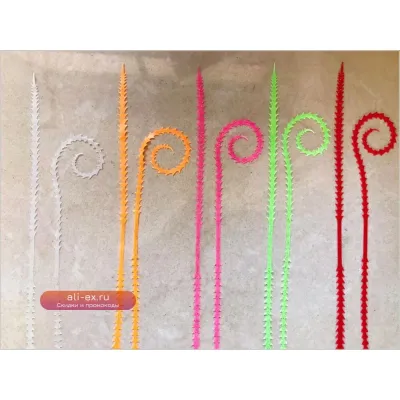 Резиновые джиги JINHONGKANG Madai 100 шт., 5 смешанных цветов (розовый, белый, зеленый, красный, оранжевый)