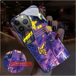Светящийся чехол в стиле Cyberpunk для Samsung S23/S22/S21 Ultra/Plus/FE, A73/A53/A33/A72/A52/A32, Note20/Note10 Ultra