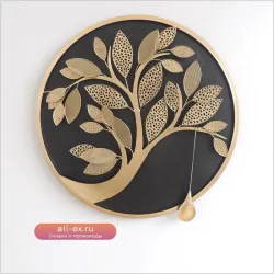 Настенный светильник из металла и дерева в стиле арт-деко