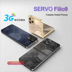 SERVO Flilo9 3G Blacklist Мобильный телефон с кнопками, FM-радио, вибрацией, 2 SIM, 2.6" экран, раскладушка