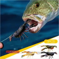 Мягкие приманки на раков для бассовой рыбалки, 3 шт.