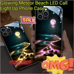 Светящийся чехол для iPhone 11 Pro Max, XR, XS Max, 6, 7, 8 Plus с эффектом метеоритного дождя и LED подсветкой