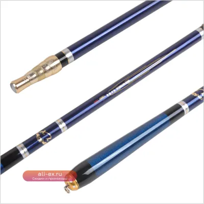 Удилище телескопическое карбоновое 3.6-6.3м, 4 позиции, ультралегкое, жесткое, для фидерной и донной ловли