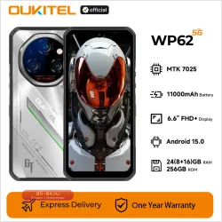 Oukitel WP62 5G: Защищенный смартфон 11000 мАч, 24 ГБ ОЗУ, 256 ГБ ПЗУ, 6.6" FHD+, 108 Мп, Android 15, NFC