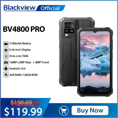 Blackview BV4800 PRO 4/128GB NFC Android 14 защищенный смартфон 6.56'' IPS 13MP 5180mAh
