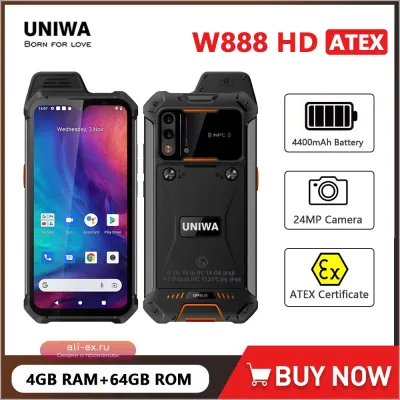 Смартфон-рация UNIWA W888 ATEX IP68
